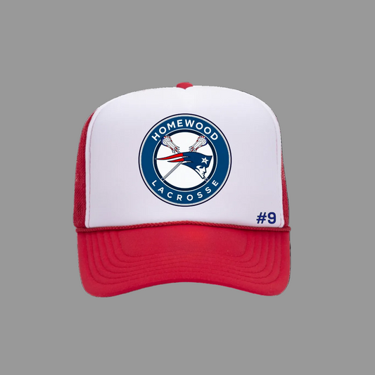 HOMEWOOD LACROSSE HAT-White/Red