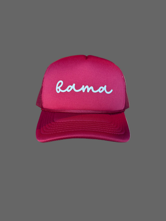 Cursive "bama"